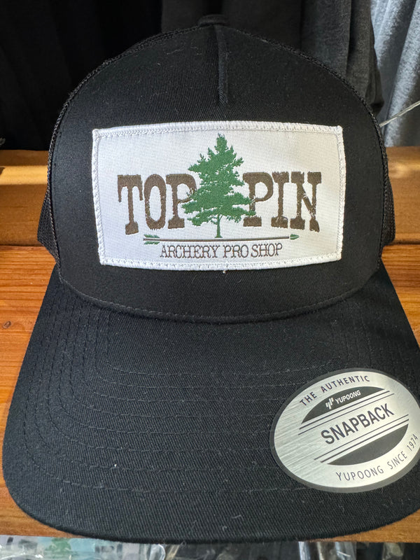 Top Pin Black Hat - Top Pin Archery Pro Shop